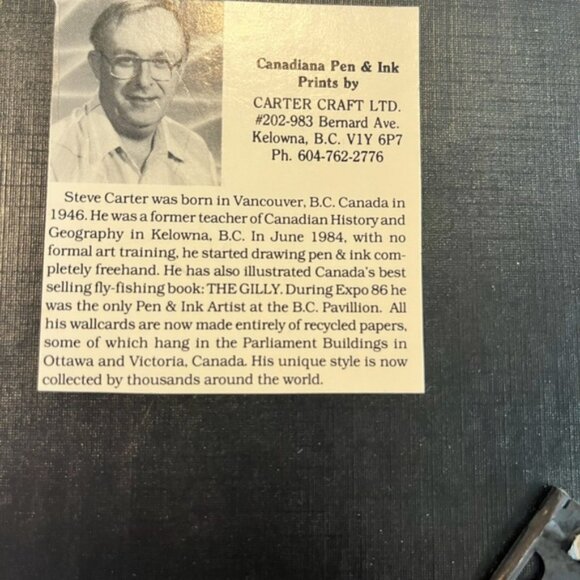 Raccoon Art Print – Signed Ink Drawing by Canadian Artist Steve Carter - Picture 7 of 7